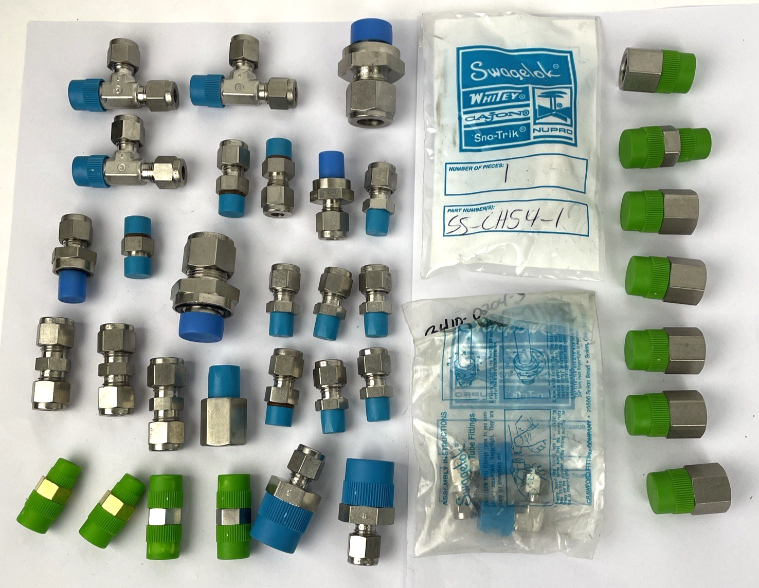 Swagelok Stainless Steel Compression Fitting Lot 316 SS 37 PIECE LOT