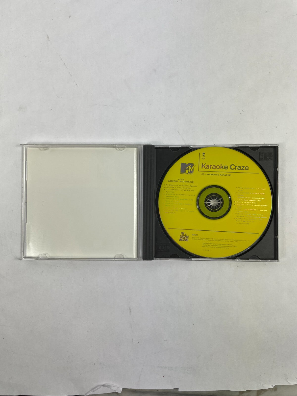 Karaoke Craze Escape Foolish Get The Party Started Shape Of My Heart HanginCD#72
