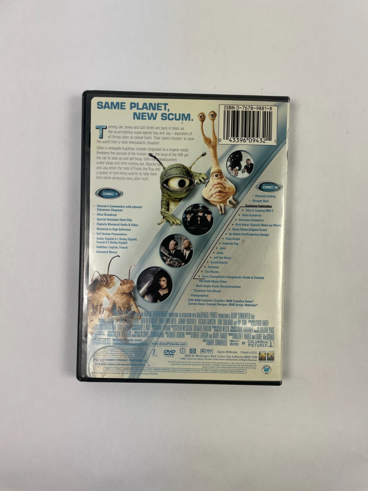 MIIB Men In Black II Back In Black Mr.Jones Mr.Smith DVD Movie
