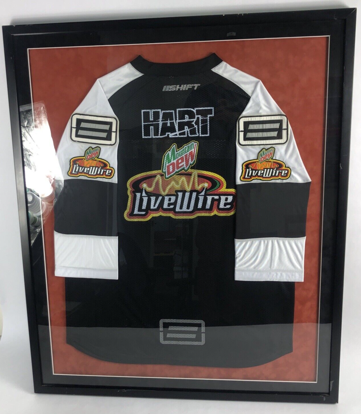 Carey Hart Mountain Dew Livewire Shift Motocross Jersey Matted and Framed - 1/1