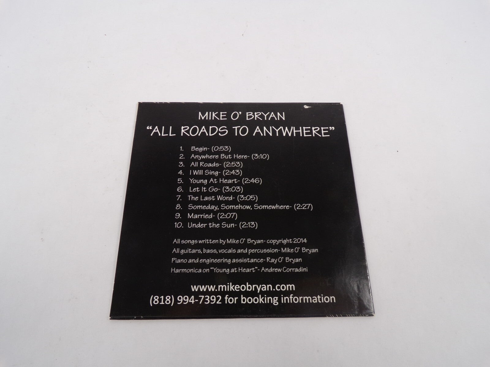 Mike O' Bryan All Roads To Anywhere Begin Anywhere But Here All Roads I CD#28