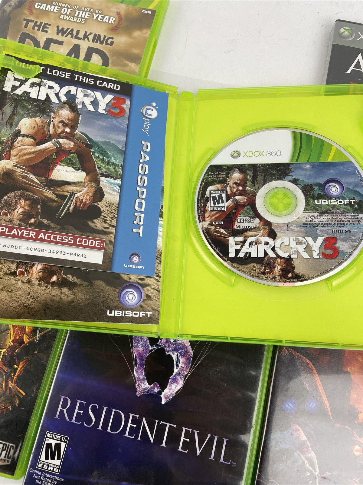 6 x XBOX 360 Action War Game Lot Complete W/ Manuals Resident Evil, Gears of War