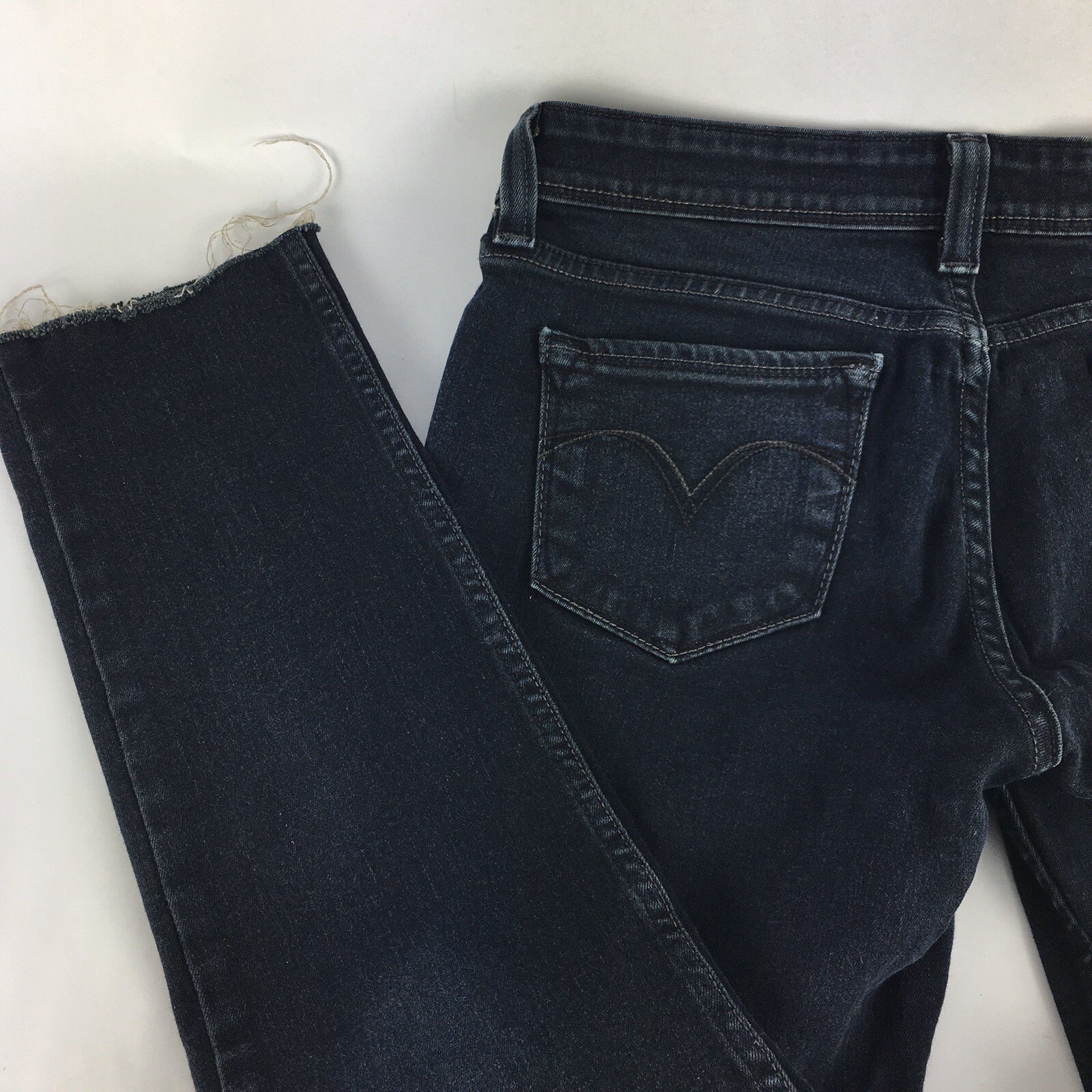 LEVIS Levi's Women's Dark Blue Demi Curve Classic Fit Jeans Size 7 M