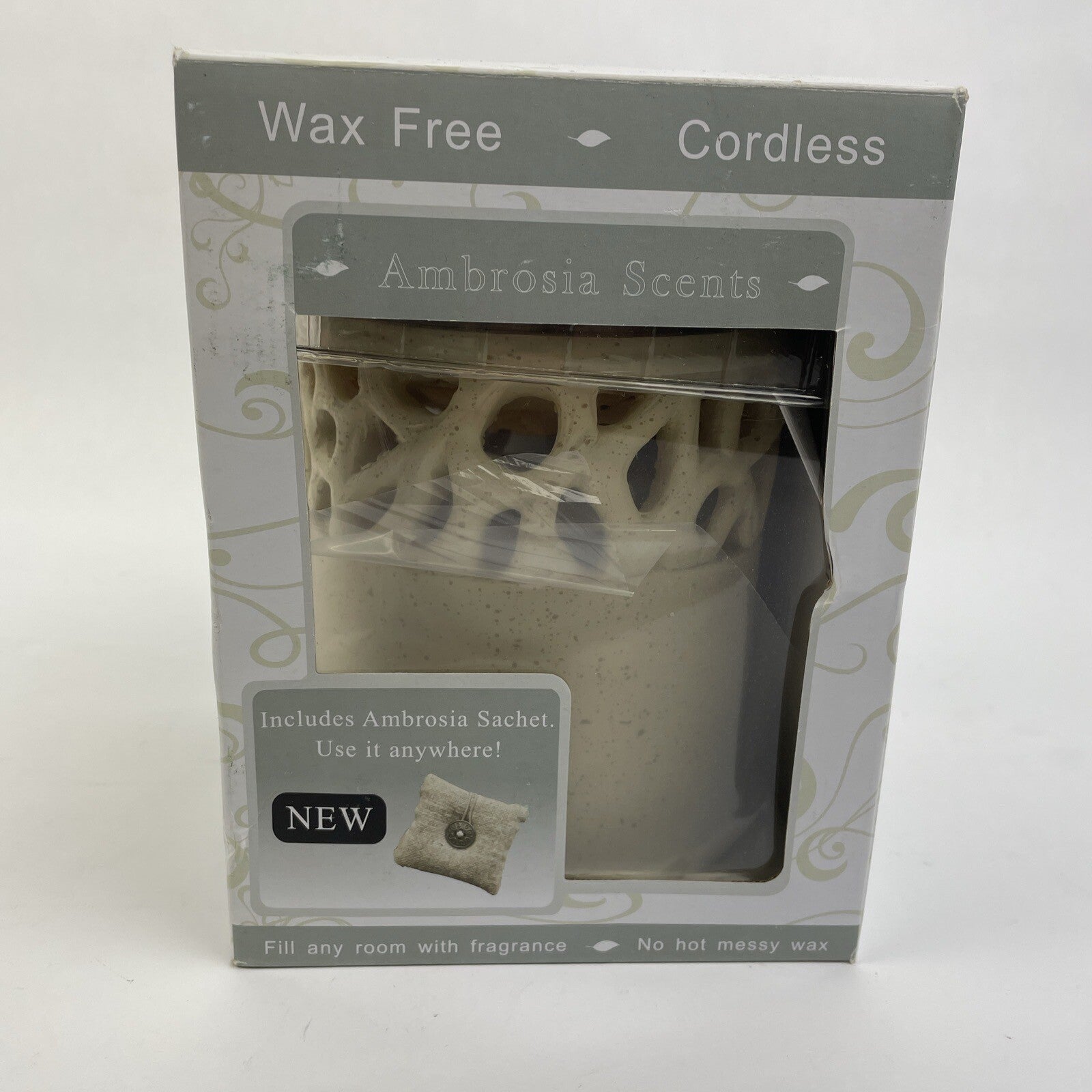 AMBROSIA SCENTS Sachet (Cinnamon Spice) Module HOLDER Aspen Design Cordless NEW