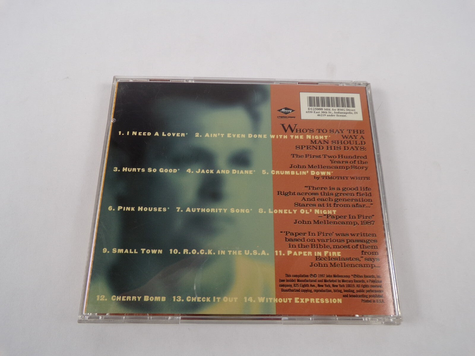 Jolln Mellencamp The Bost That ICould Do I Need A Lover Ain't Even Done CD#59
