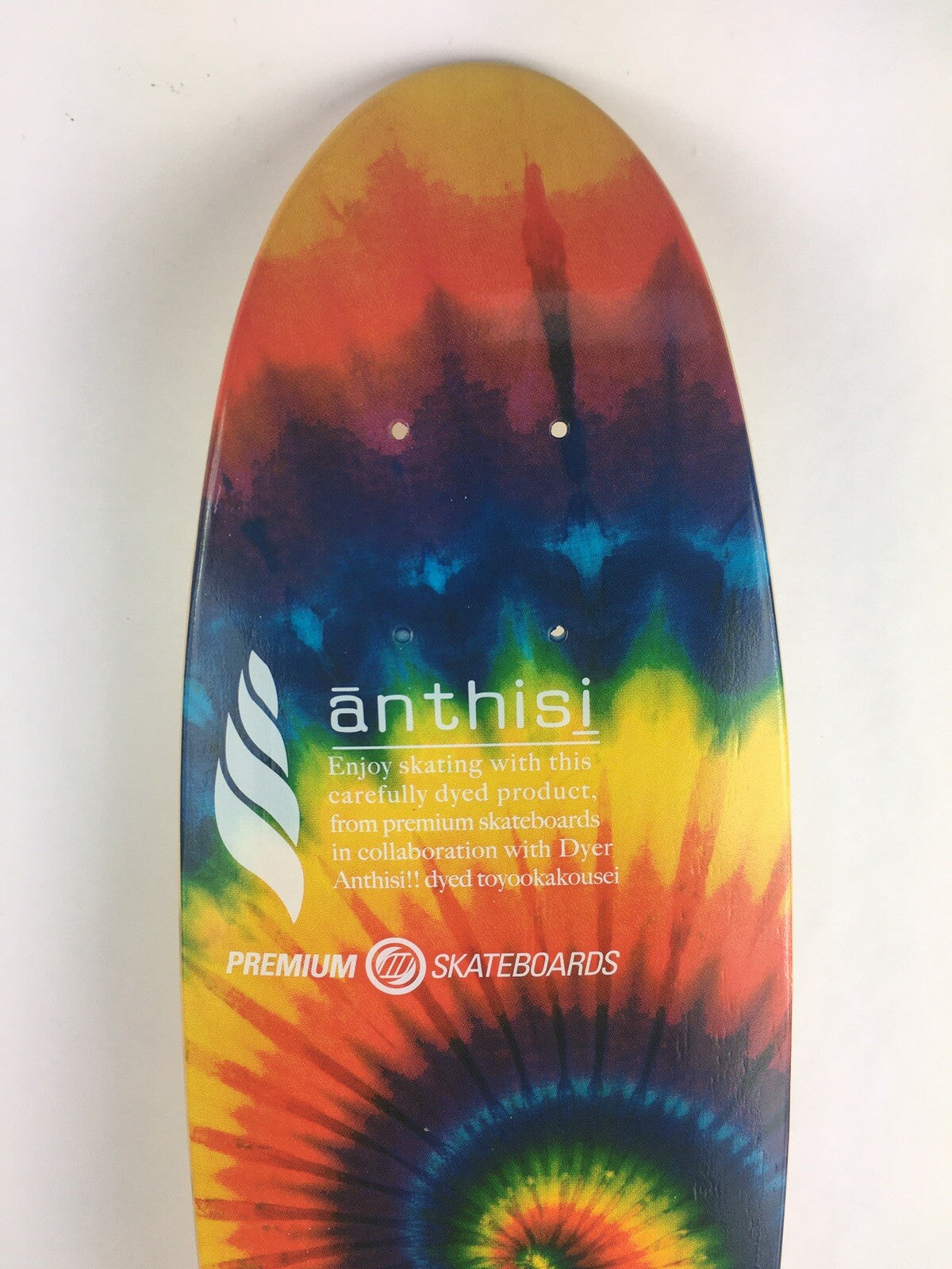 Premium Skateboards Anthisi Hippie Peace Tie Dye 7x28 hard rock maple cruiser skateboard deck.