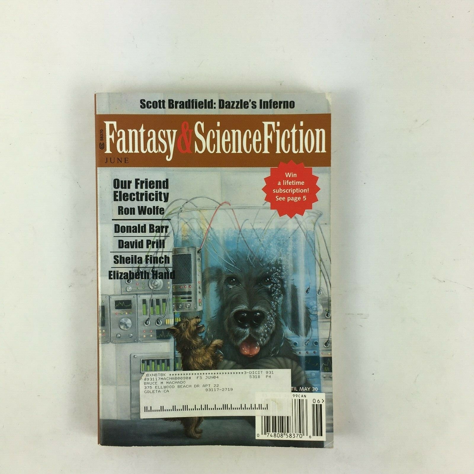 June Fantasy&Science Fiction Magazine OurFriend Electricity Ron Wolfe DavidPrill