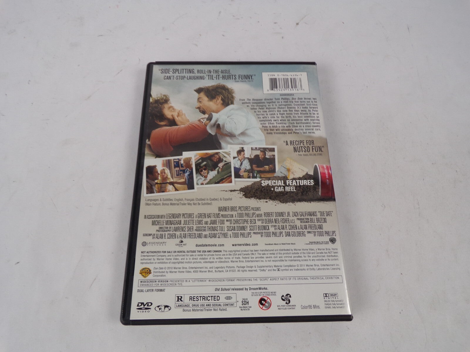 Due Date "A Raucous Ride" Robert Downey Jr Zach Galifianakis From The DVD Movies
