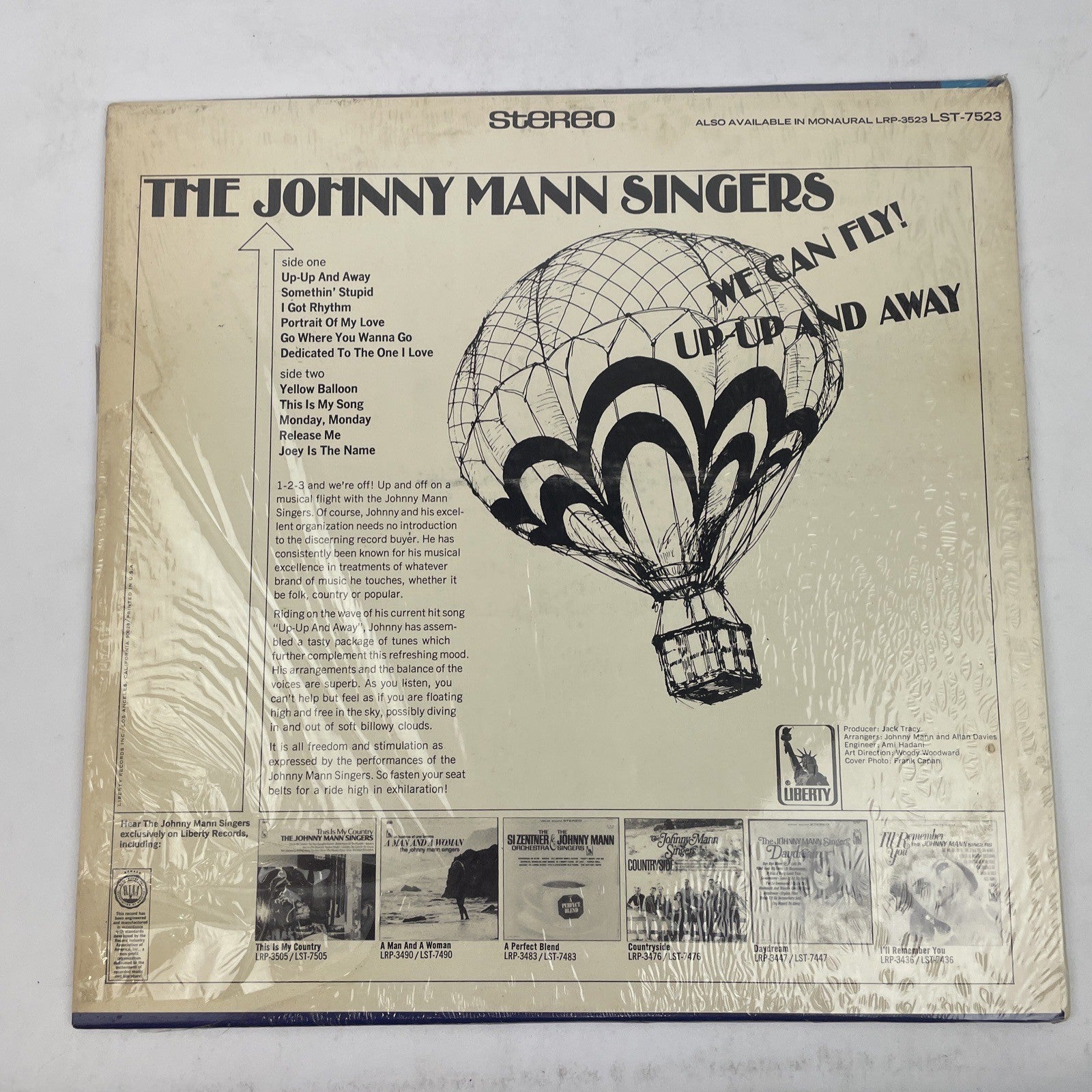 The Johnny Mann Singers - We Can Fly! Up-Up And Away (LP, Album) VGC