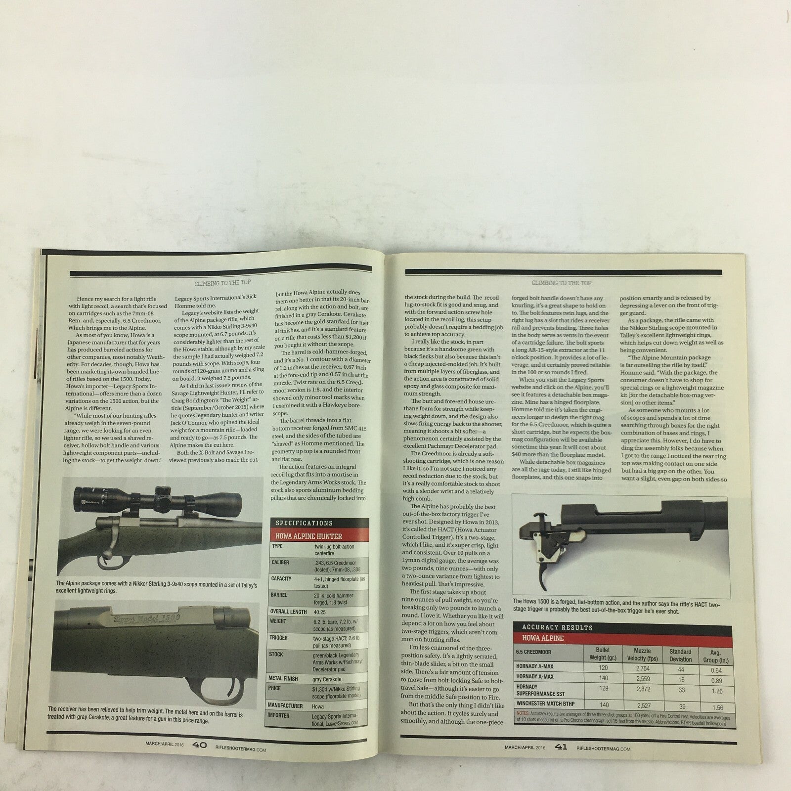 March 2015 Rifle Shooter Magazine Coyote A17 Savage Figures Out .17 HMR SemiAuto