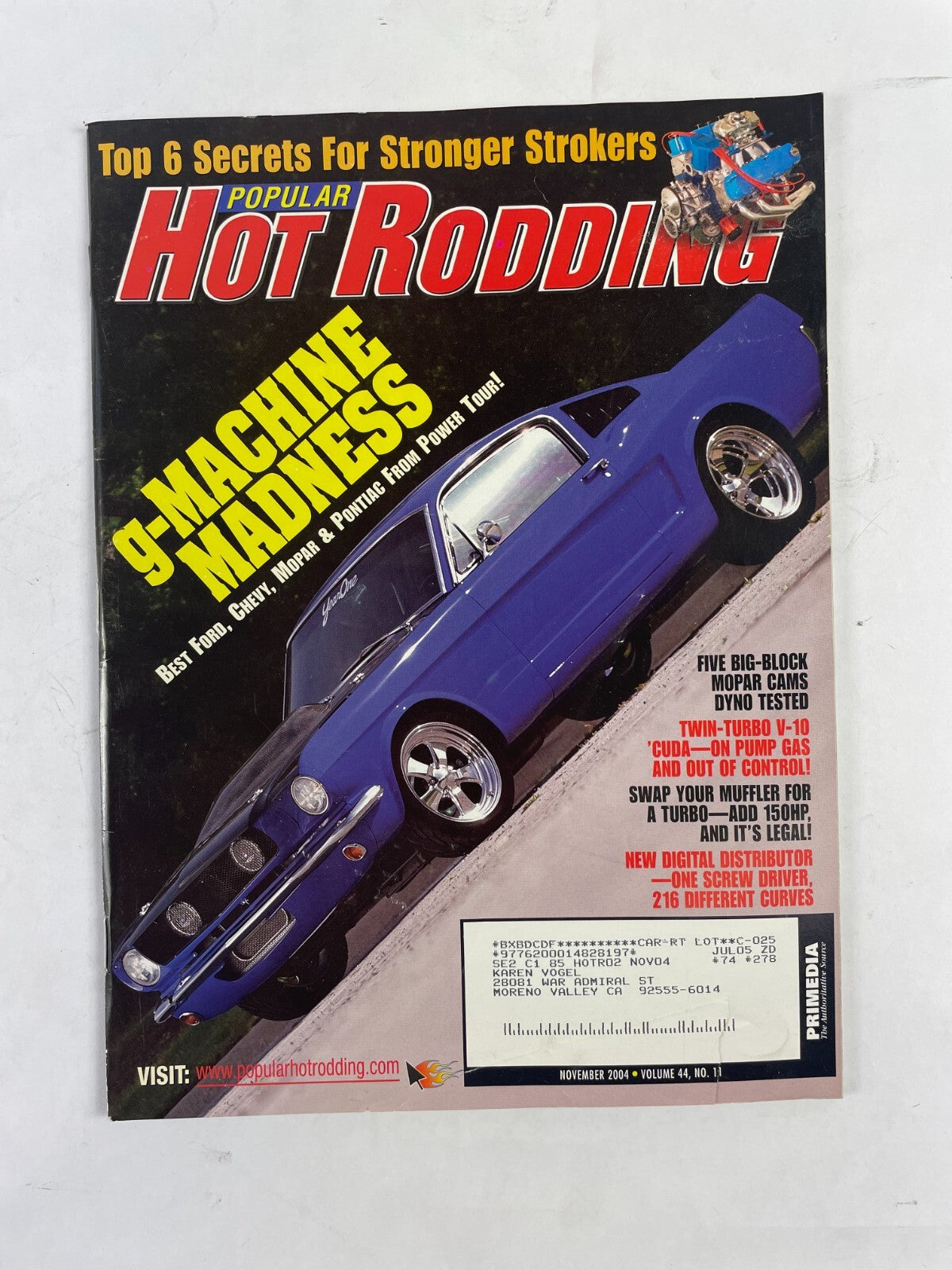 November 2004 Hot Rodding Magazine G Machine Madness Best Ford Chevv Mopar