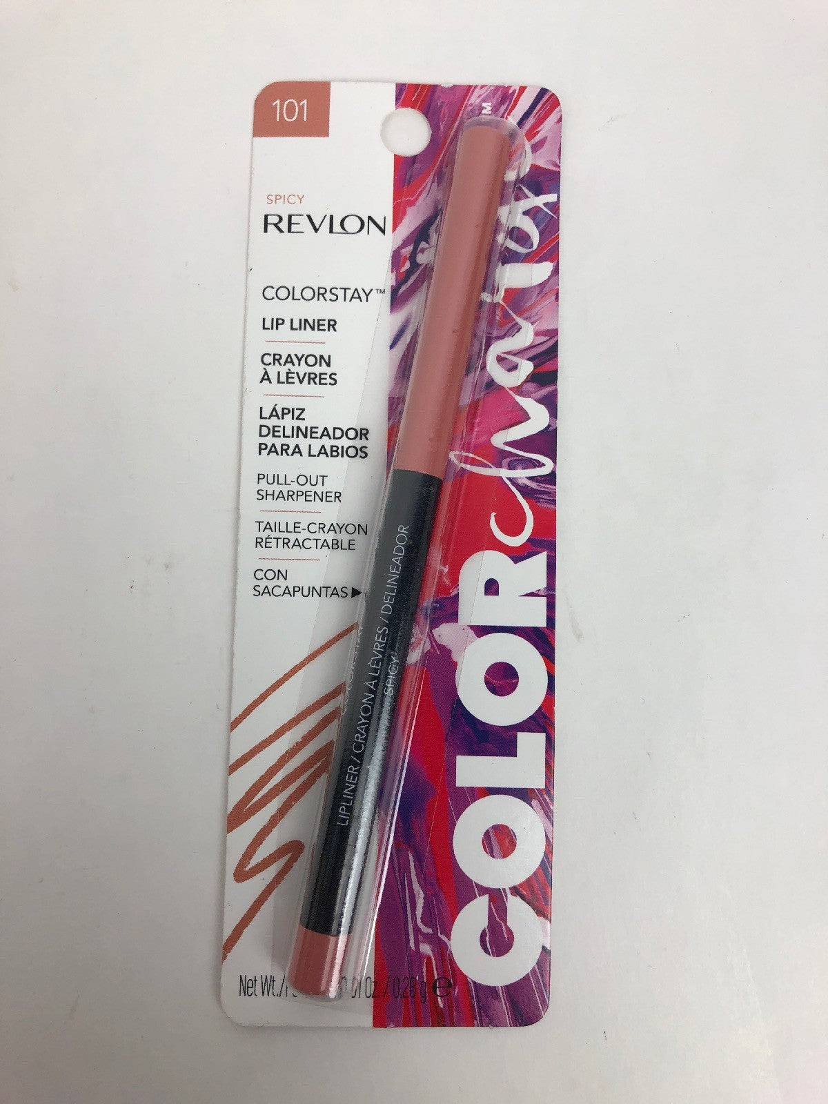 Revlon Colorstay Lip Liner w/ Pull-Out Sharpener - #101 SPICY -FSTSHP