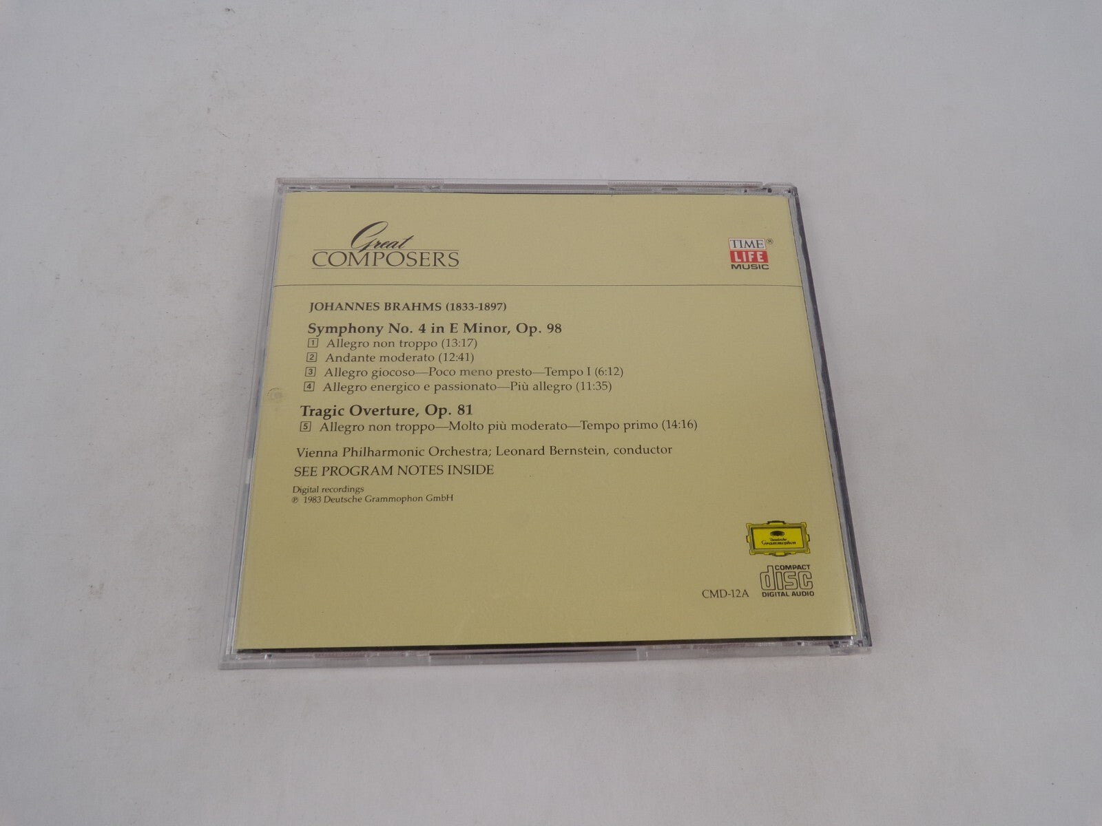 Brahms Great Composers Symphony No.4 In E Minor, Op. 98 Allegro Non Troppo CD#71