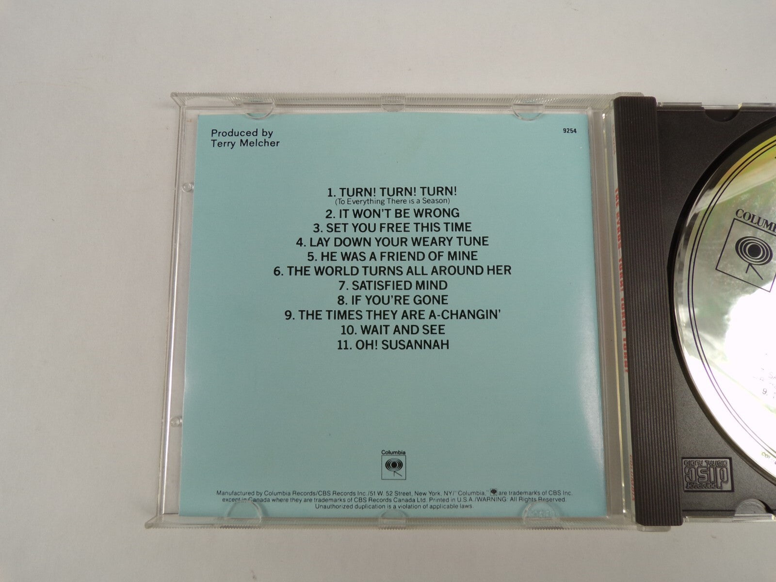 Turn! Turn! Turn! The Byrds It won't Be Wrong Satisfied Mind Wait And See CD#43
