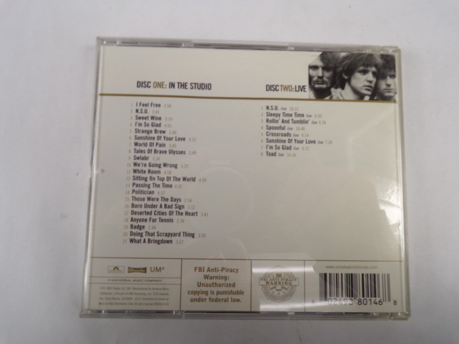 Cream Gold I Feel Free Nsu Sweet Wine World Of Pain White Room CD#59