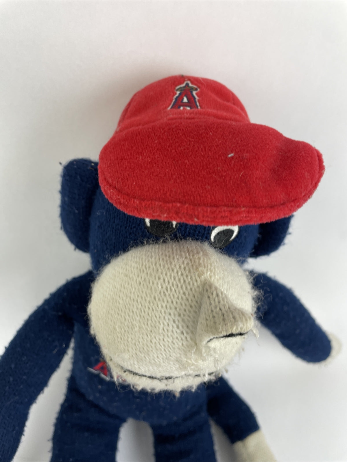 Anaheim Angels Baseball Team Red Rally Monkey KNIT Doll MLB BASEBALL FOREVER