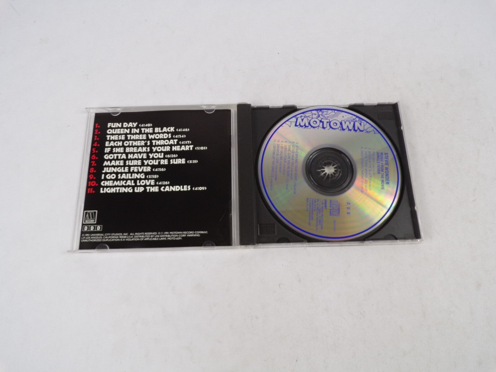 Jungle Fever Stevie Wonder Fun Day Queen In The Black These Three Words CD#34