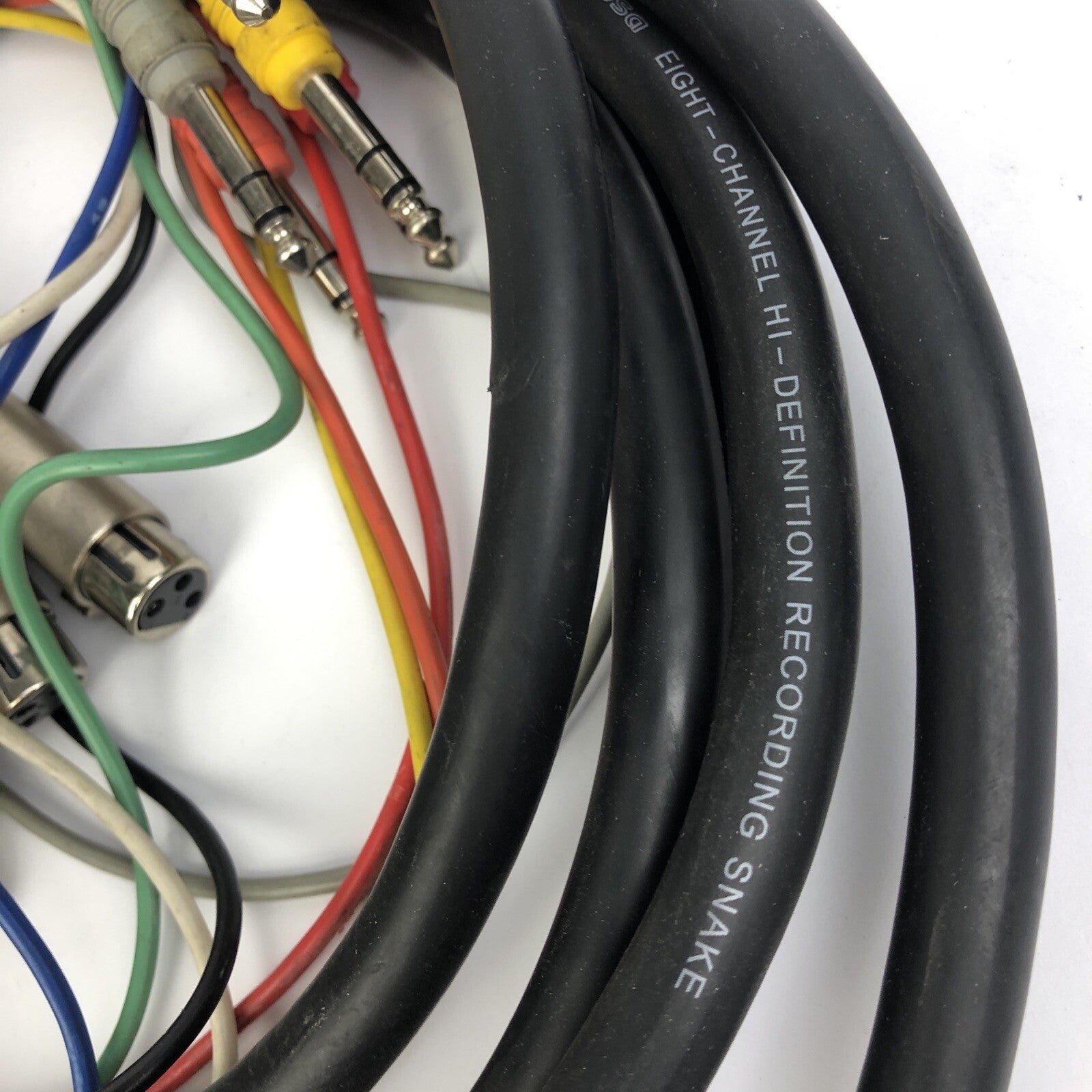 16' 8 x XLR 3 pin Female Jack to 8 x 1/4" 6.35mm Mono Male Plug Microphone Cable