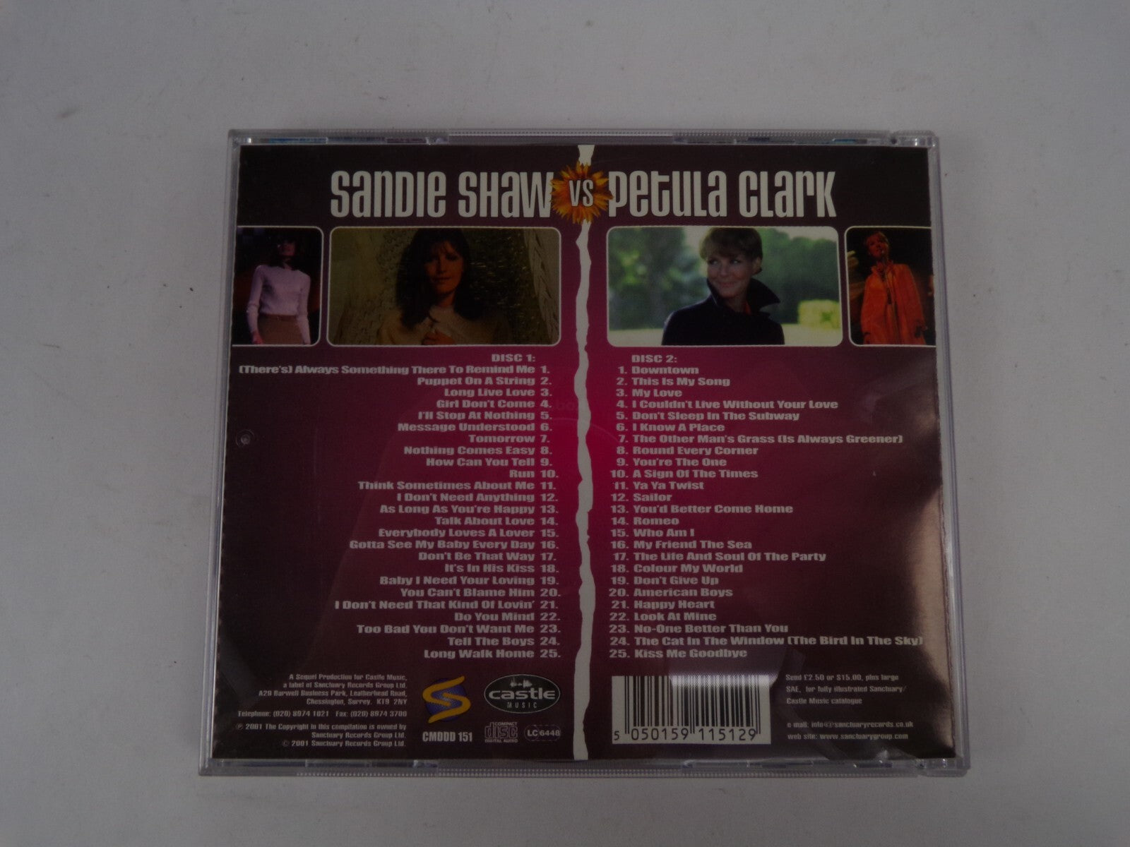 Sandie Shaw vs Petula Clark Their Greates Hits Run Romeo Who Am I CD#40