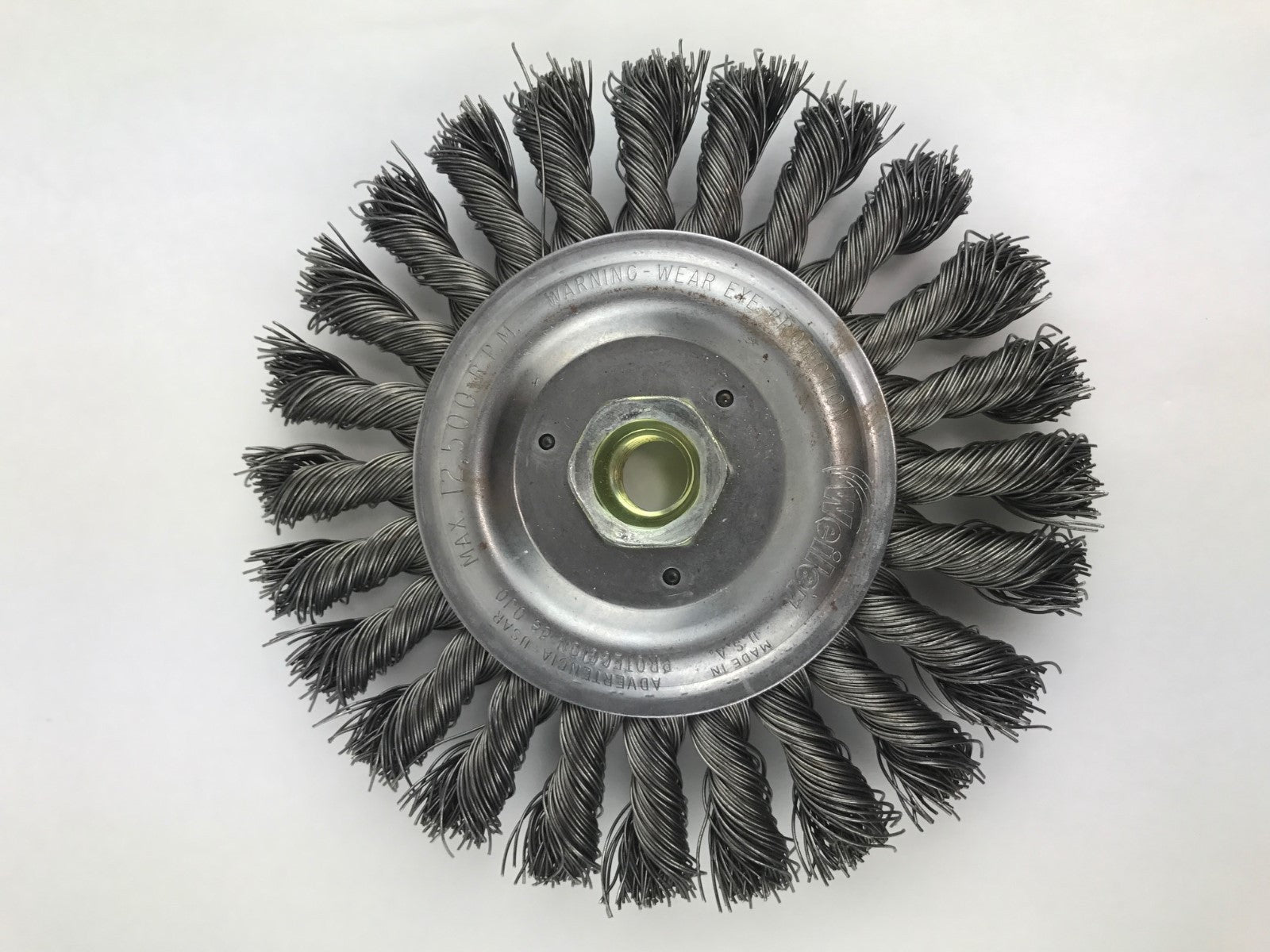 Weiler Twist Wire Wheel Wire Brush, Threaded Arbor, 8776