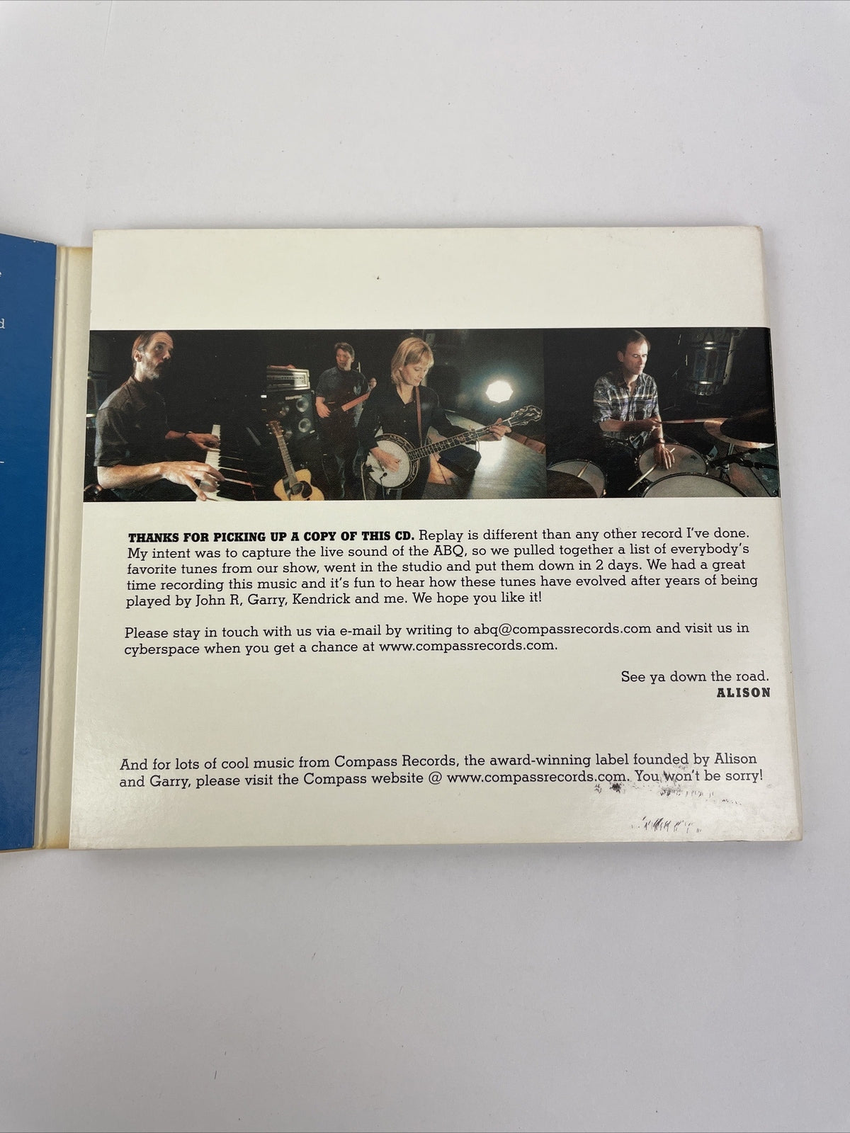 Lot of 2 x Alison Brown Quartet Audio CD - REPLAY 2002 - Out of the Blue 1998 BC