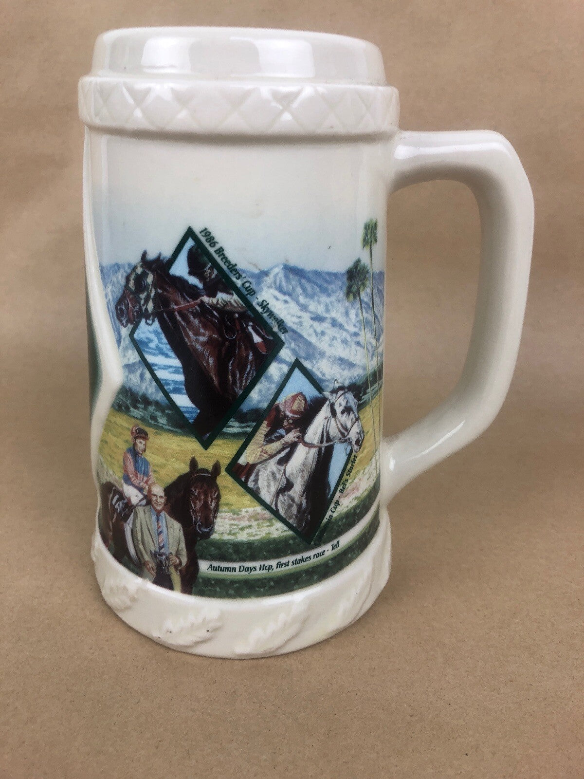 Vintage Oak Tree Santa Anita 20th Anniversary Stein Mug ~ Breeder’s Cup - 1994