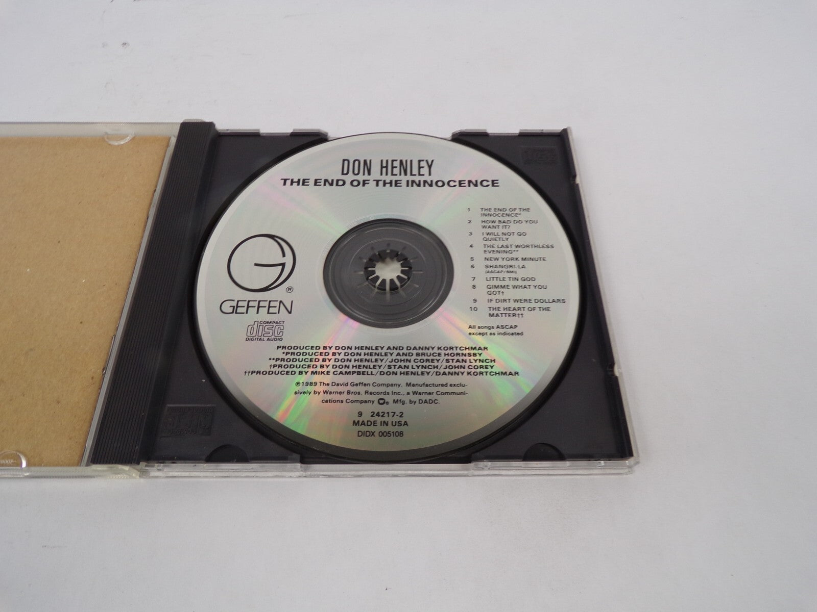 Don Henley The End Of The Innocence The End Of The Innocence How Bad Do YouCD#67