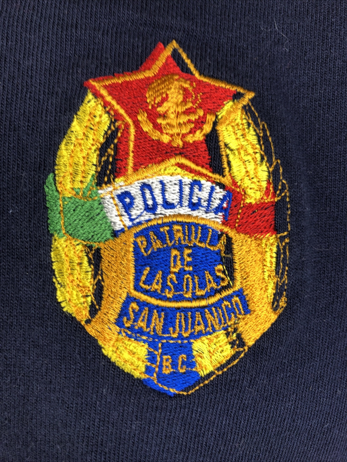 Mexico Police Policia Patrulla De Los Olas San Juanito B.C.S Authentic Shirt MED