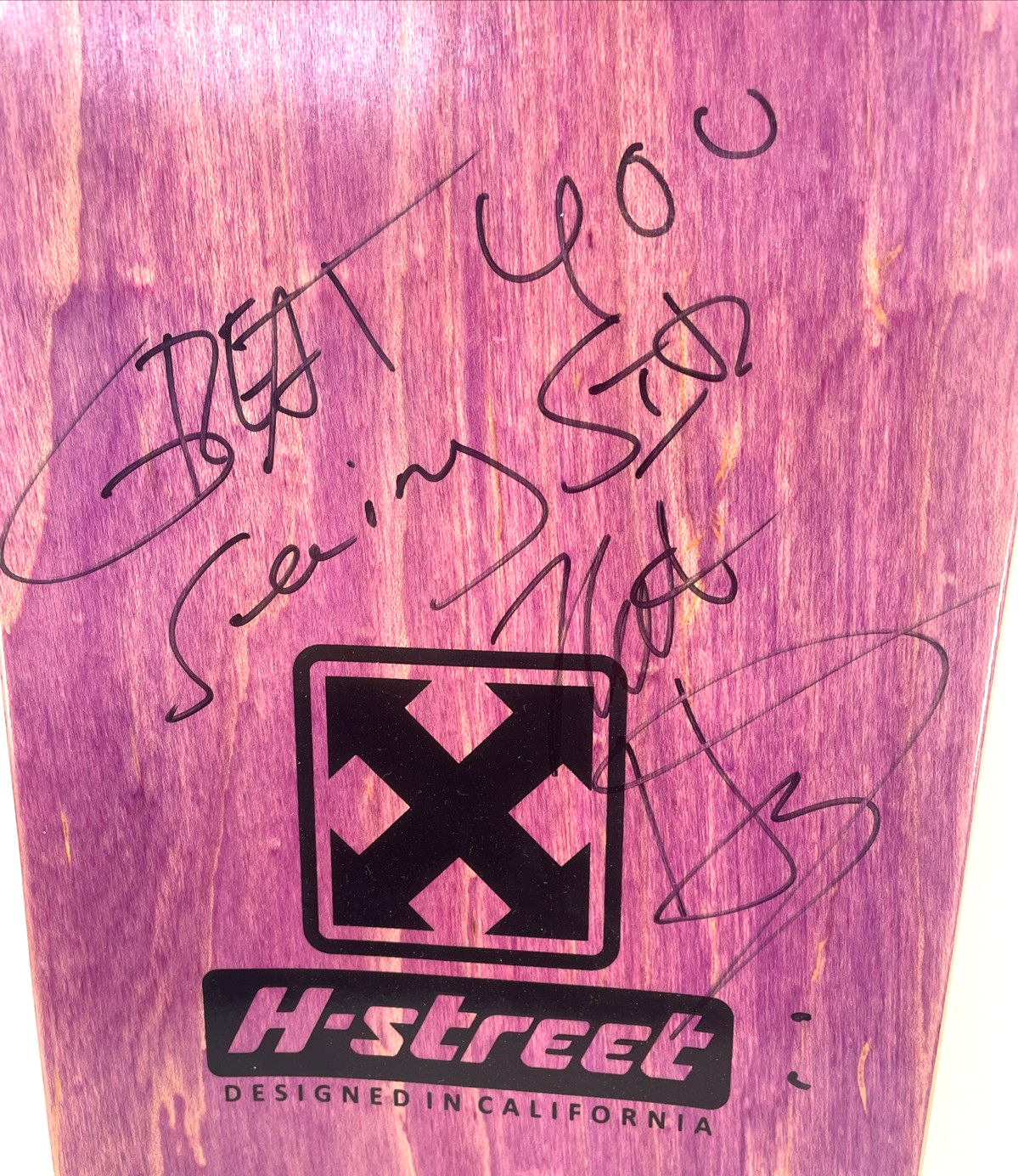 H-STREET Matt Hensley Vista Pole Swinger Skateboard Deck Signed 32.5" x 9"