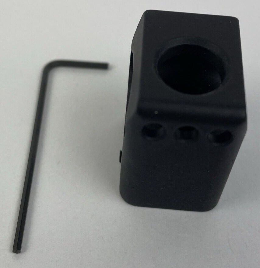Muzzle Brake 1/2 x 28 TPI Compensator for GLOCK 9mm Black W Allen Key