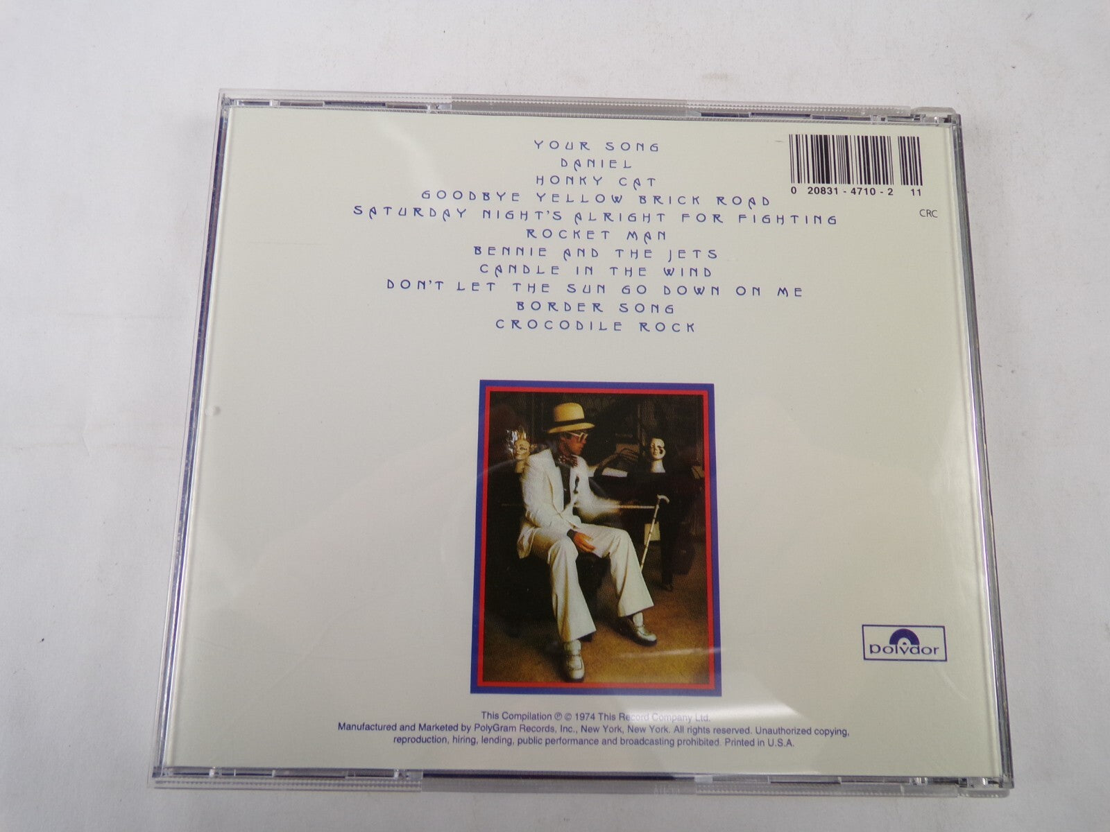 Elton John Greatest Hits Your Song Damuel Honky Cat Goodbye Yellow Brick CD#57