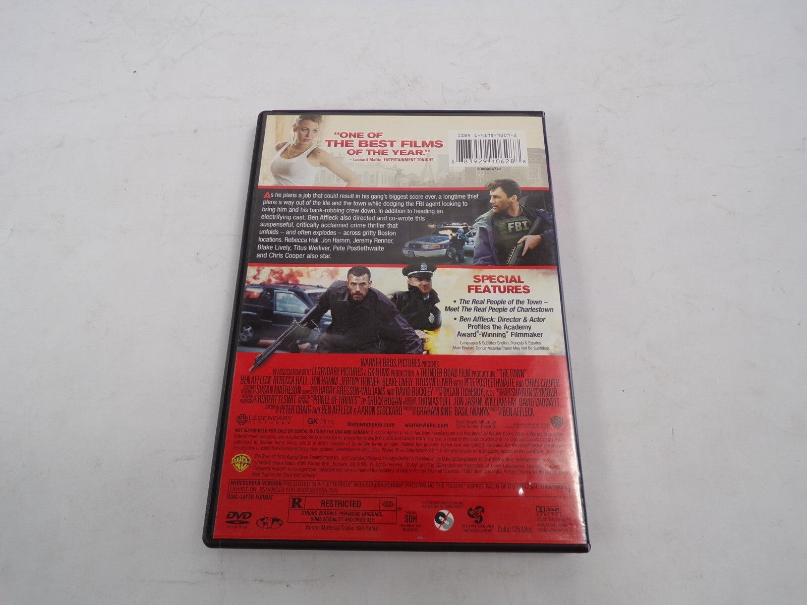 The Town Ben Affleck Crime Thriller Suspenseful FBI Agent Bankrobbing DVD Movies