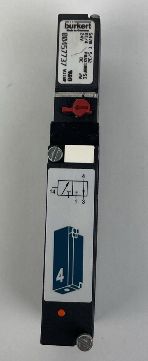 NEW Old-Stock ; Burkert 00457737 Solenoid Valve PMAX100PSI DC 2W - GERMANY