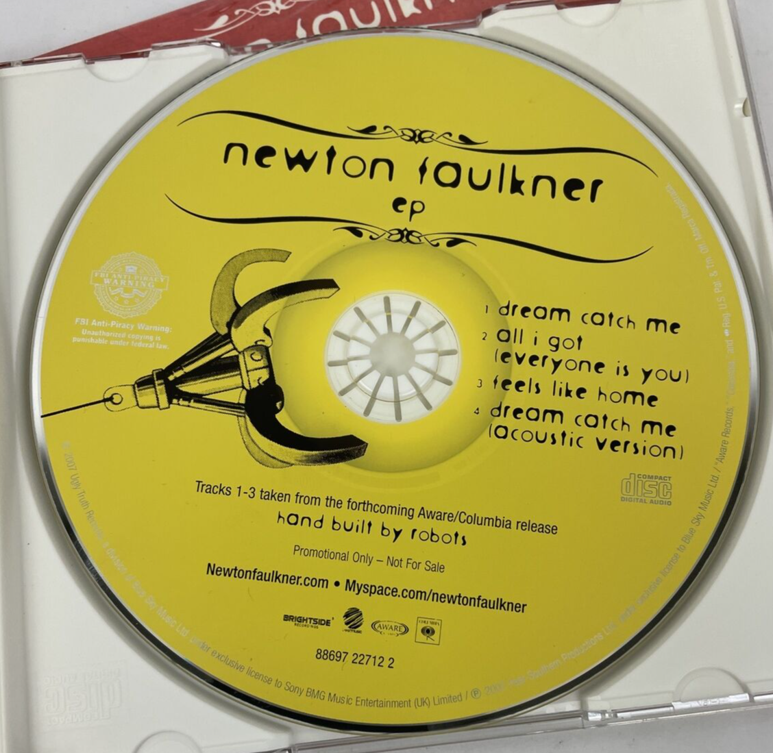 2 x Newton Faulkner Audio CD LOT - Tour Sampler (2008) - ep (2007) Mint Disc DEF