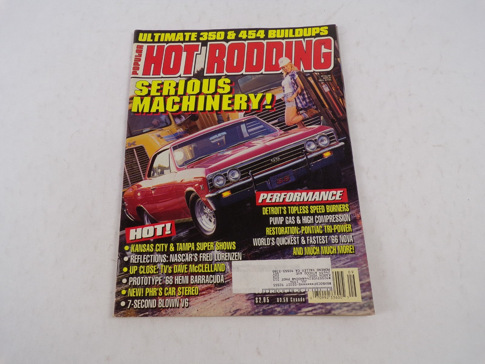 July 1996 Hot Rodding Magazine Ultimate 350 & 454 Buildups Serious Machinery!