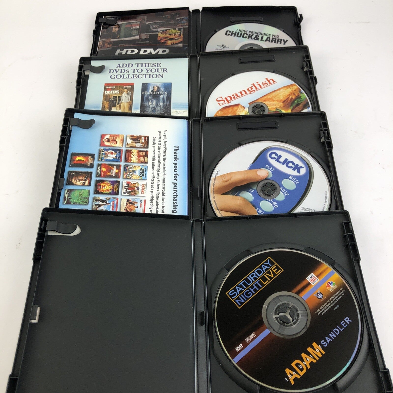ADAM SANDLER 4 x DVD LOT Best Of SNL: Spanglish , Chuck & Larry , Click - VGC