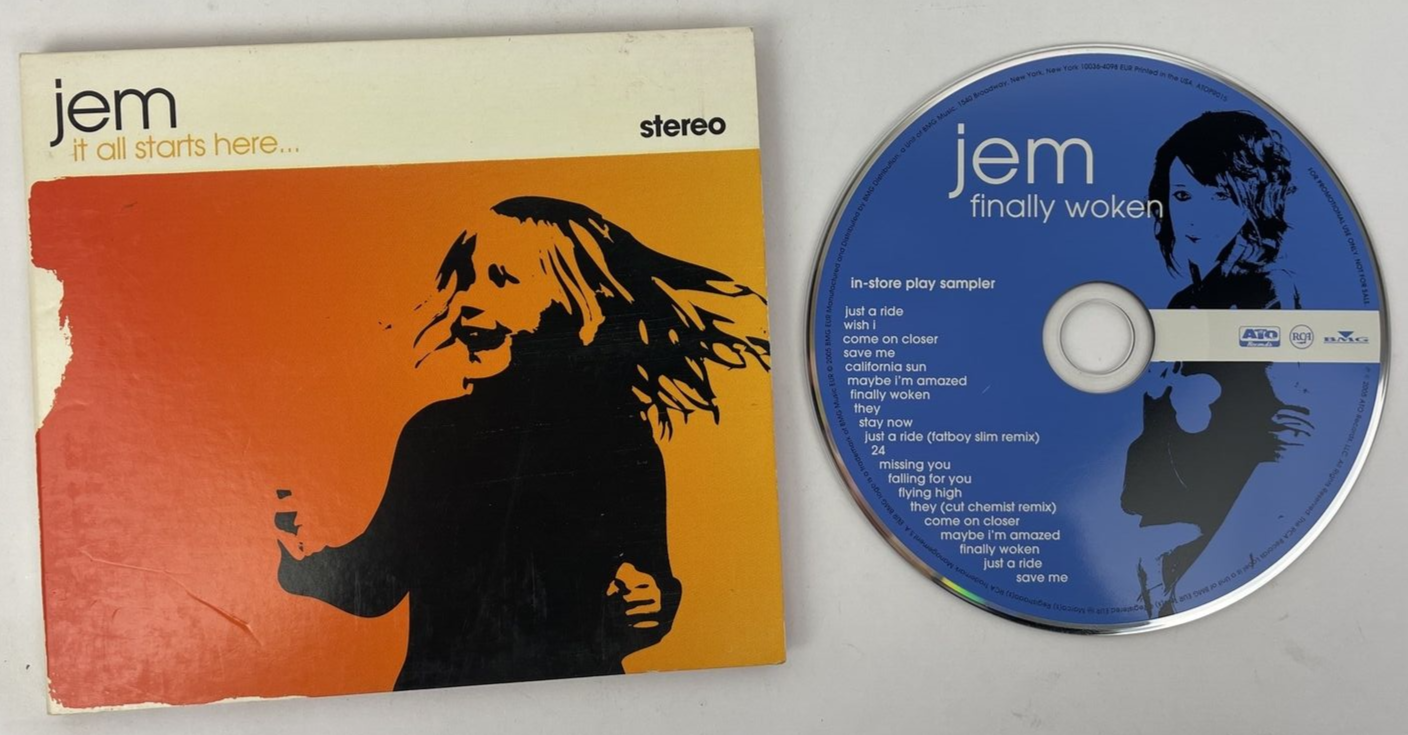 2 x Jem Sudio CD – It All Starts Here 2003 & Finally Woken 2005 - Trip Hop, Pop