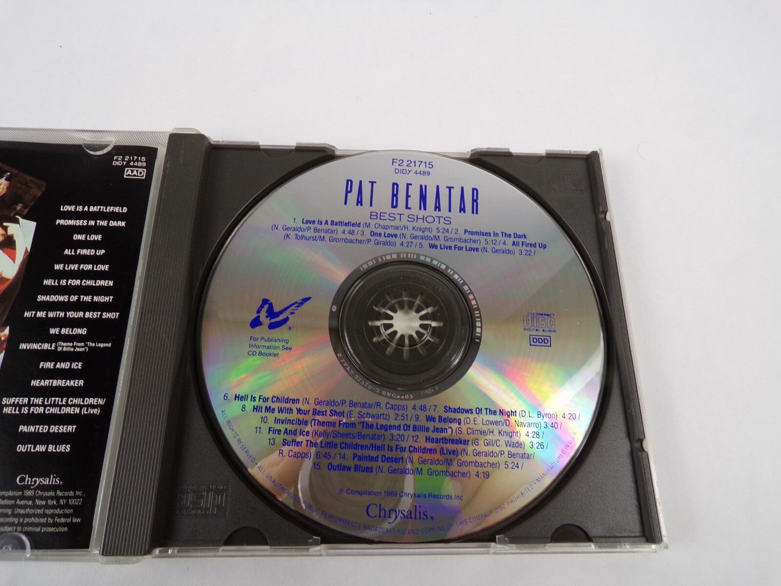 Pat Benatar Best Shots Love Is A Battlefifeld One Love Fire And Ice CD#60