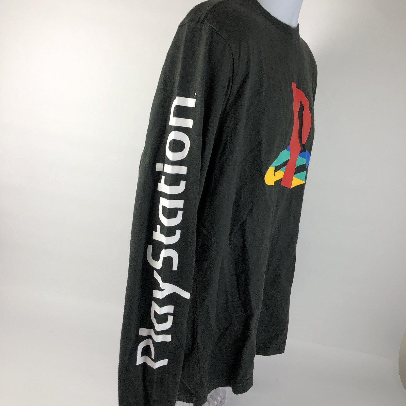 PlayStation x Tailgate Long Sleeve T Shirt Men's Medium Gray Logo Videogames