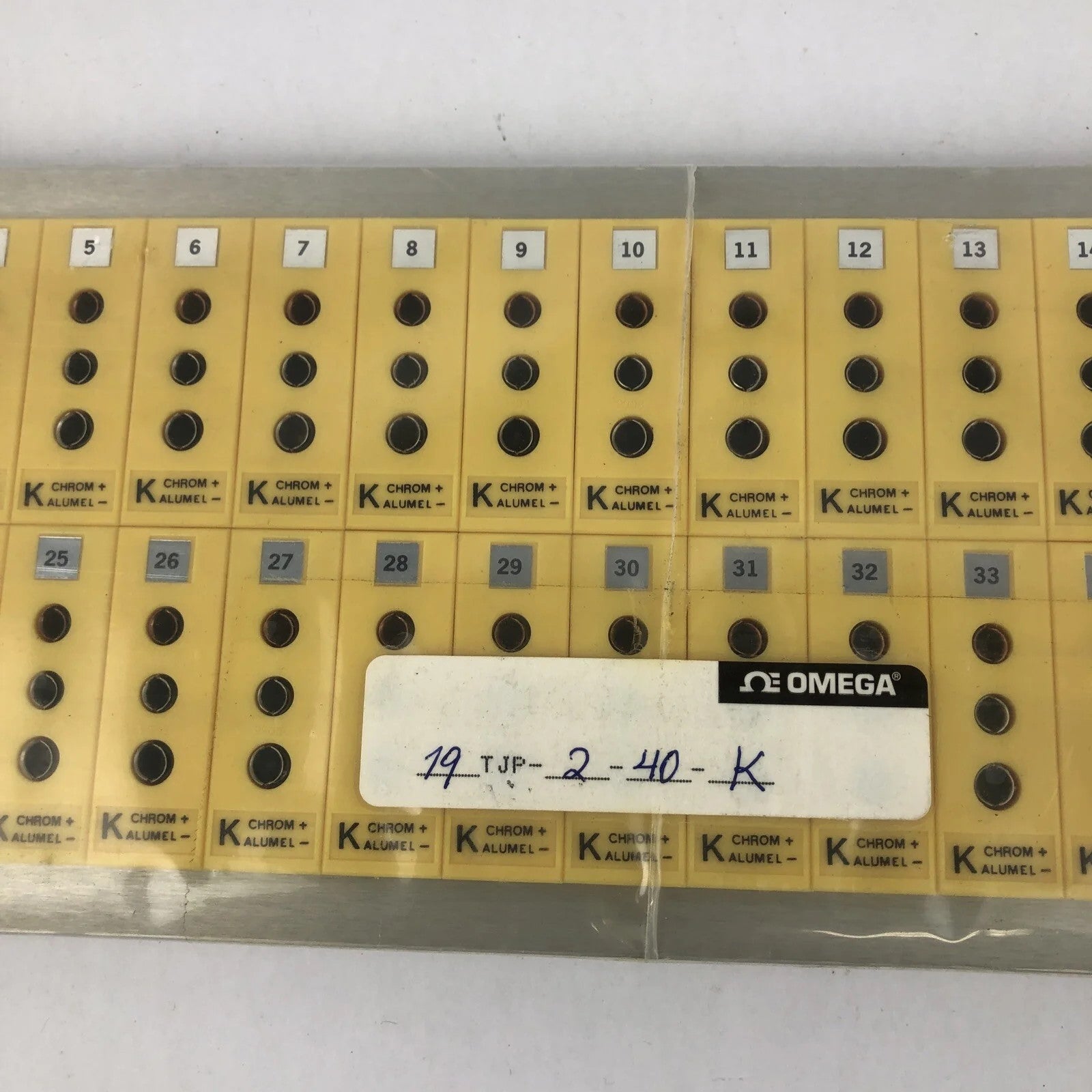 Omega Universal K-Type Thermocouple Jack Connectors 40 on 19" Rackmount Panel