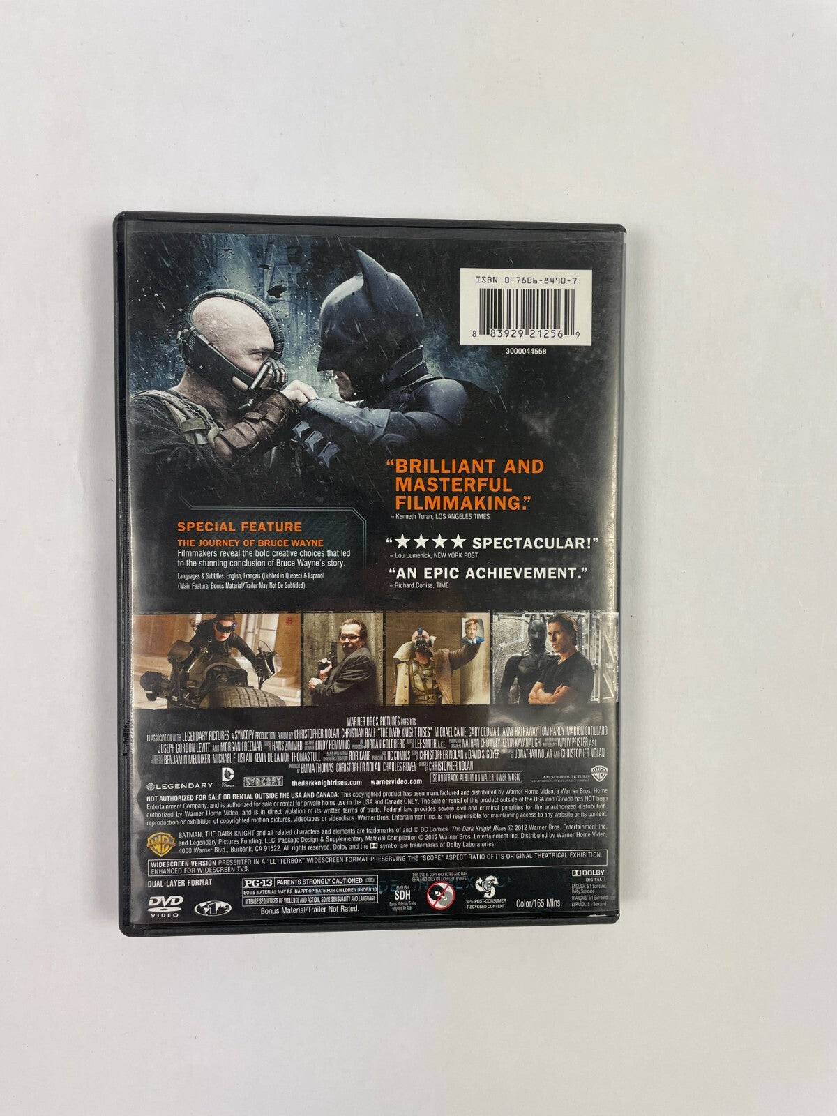 The Dark Knight Rises Christian Bale Michael Caine Gary Oldman DVD Movie