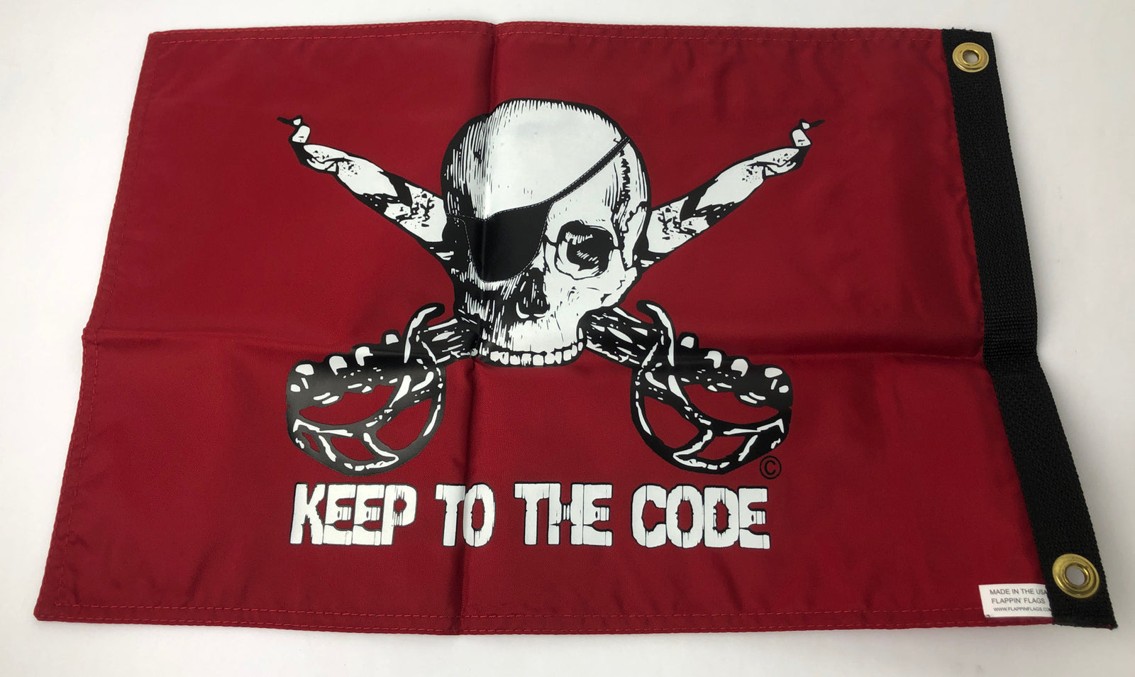 Flappin' Flags KEEP To The CODE 12" x 18" Flag Banner Double Sided Print Quality