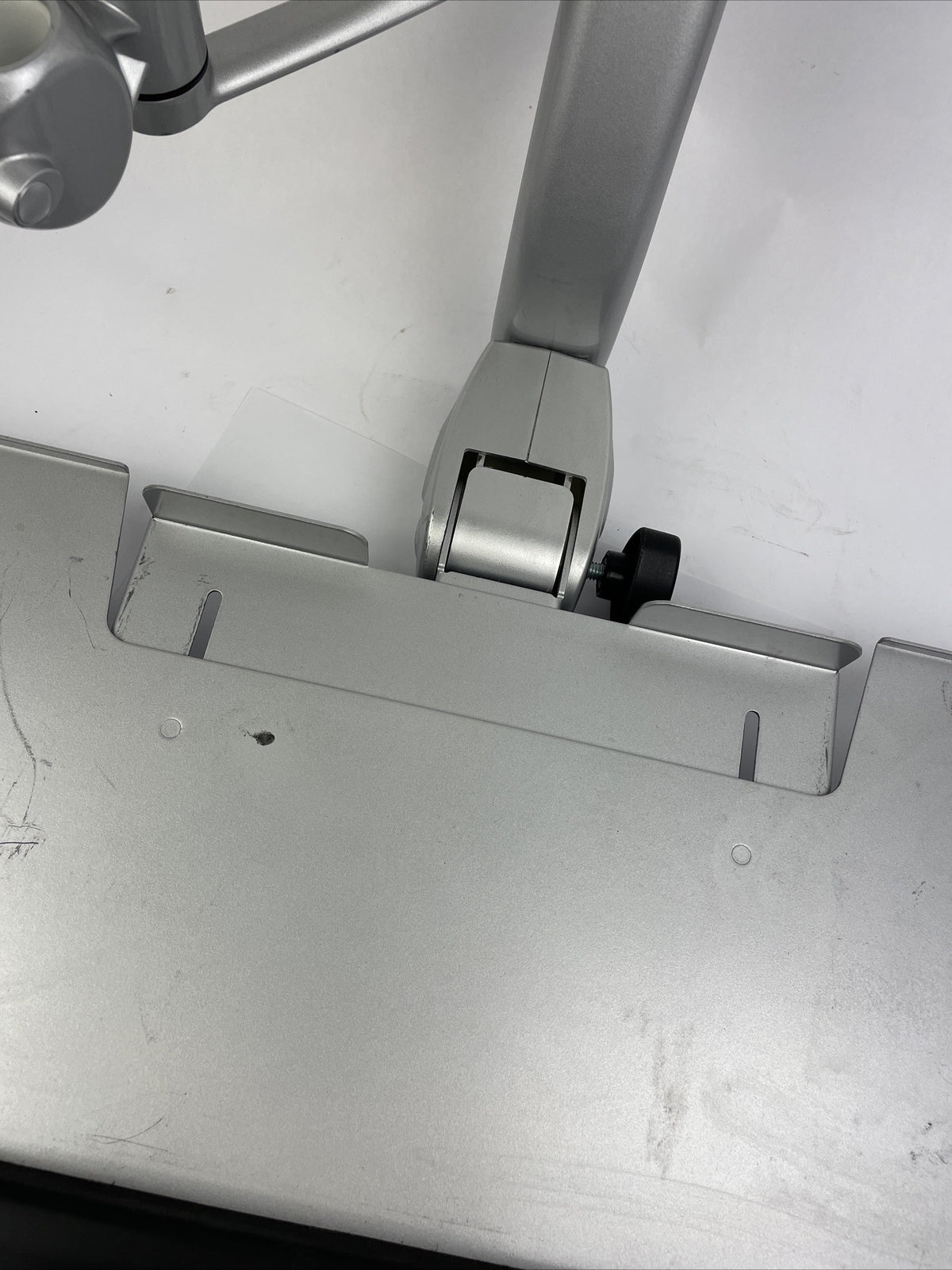USED Single Monitor & Keyboard Sit-Stand Pole Mount Standing Workstation - LOOK