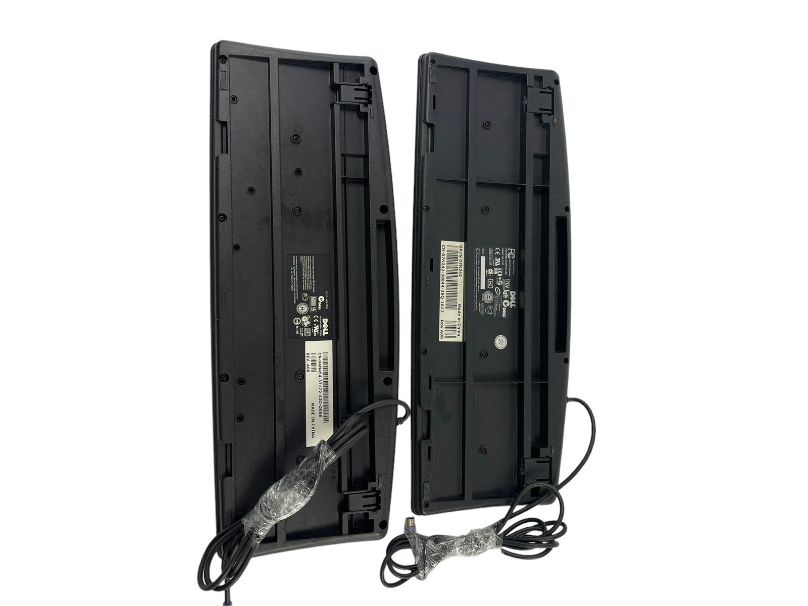 Lot of 2 DELL PS/2 US 104-Key PC Windows Desktop Keyboard Black RT7D20 SK-8110