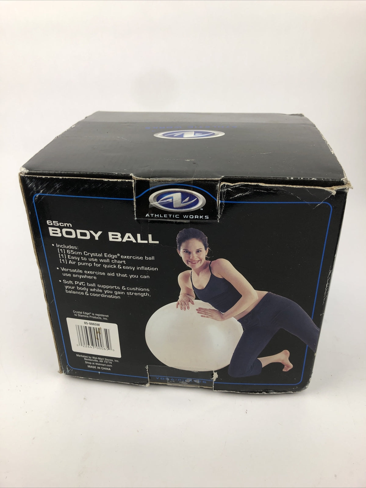 Athletic Body Ball 65cm exercise ball with pump and workout wall chart new sealed.