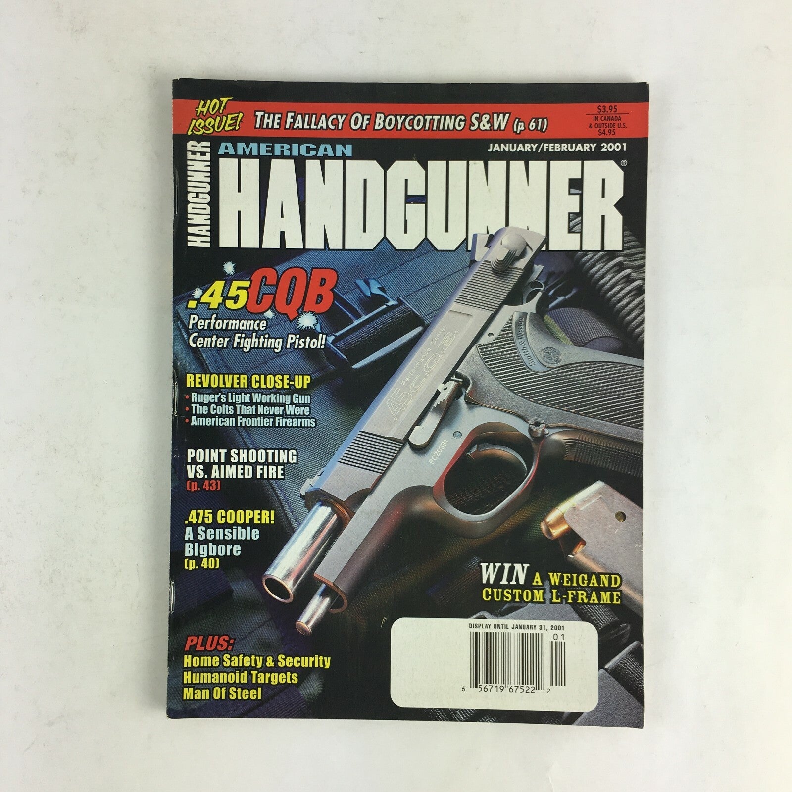 Feb 2001 American Handgunner Magazine .45 CQB .475 Cooper! A Sensible Bigbore