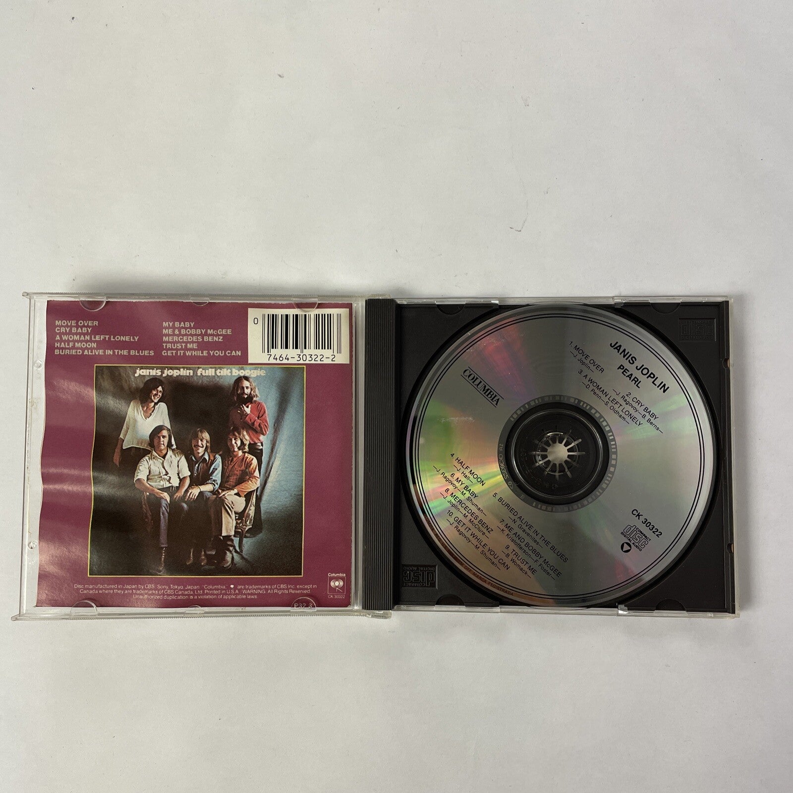 Janis Joplin & the Full Tilt Boogie Band - Pearl CD (1990) #20