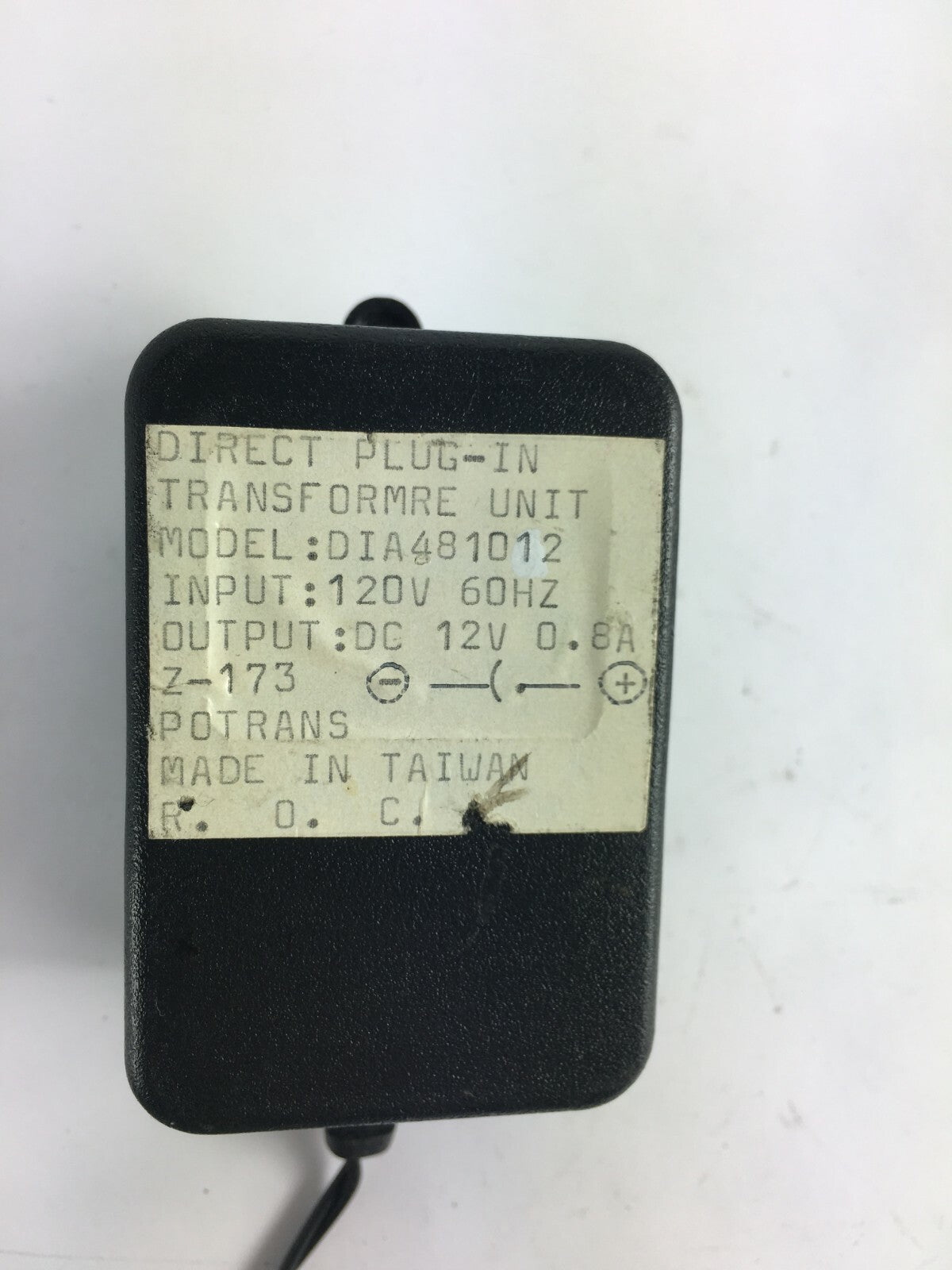 Genuine Adapter DIA481012 Output 12 V 800mA Power Supply Adapter A42