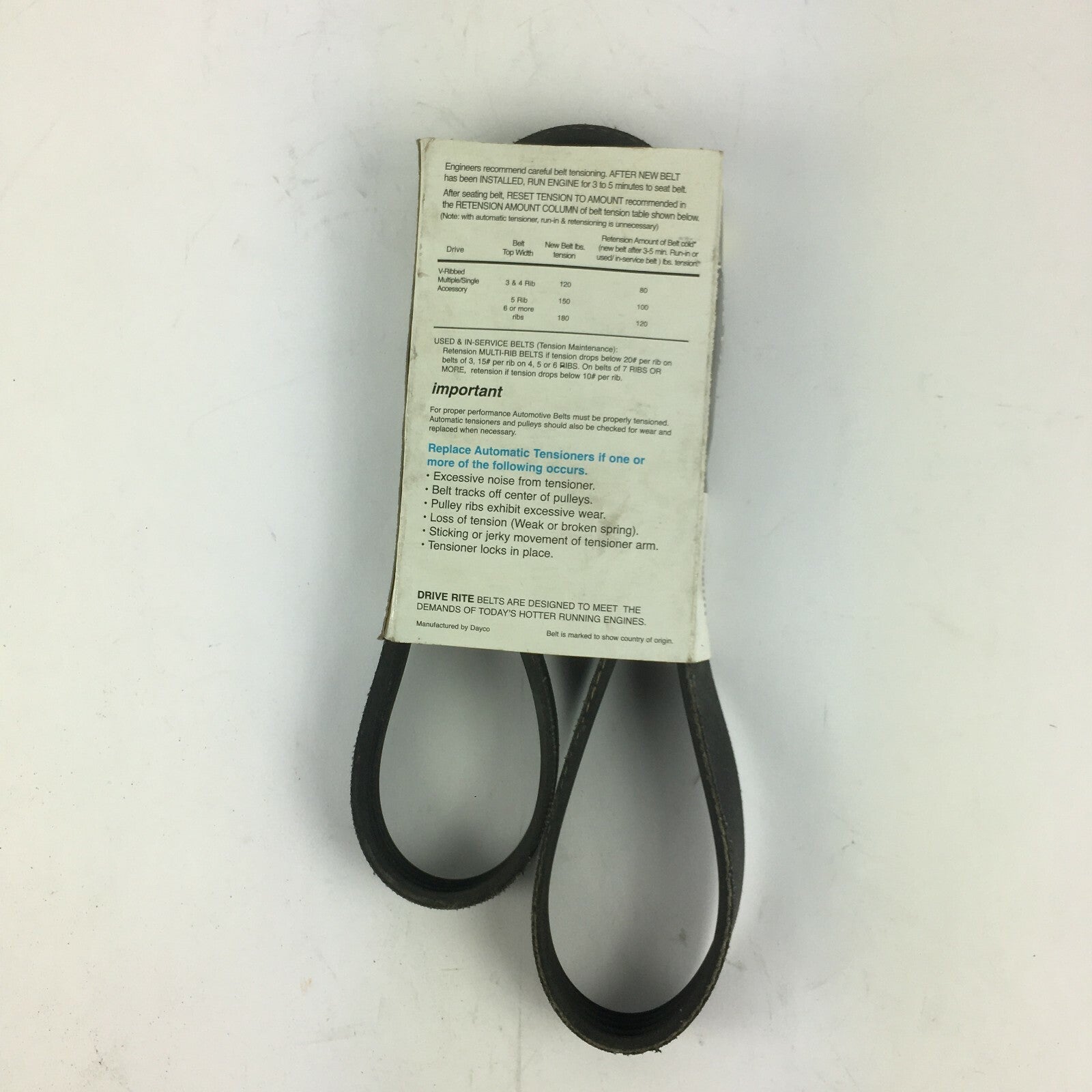 Genuine Drive Rite Automotive V-Belt Tensioner 5040398DR-4PK1010 A6
