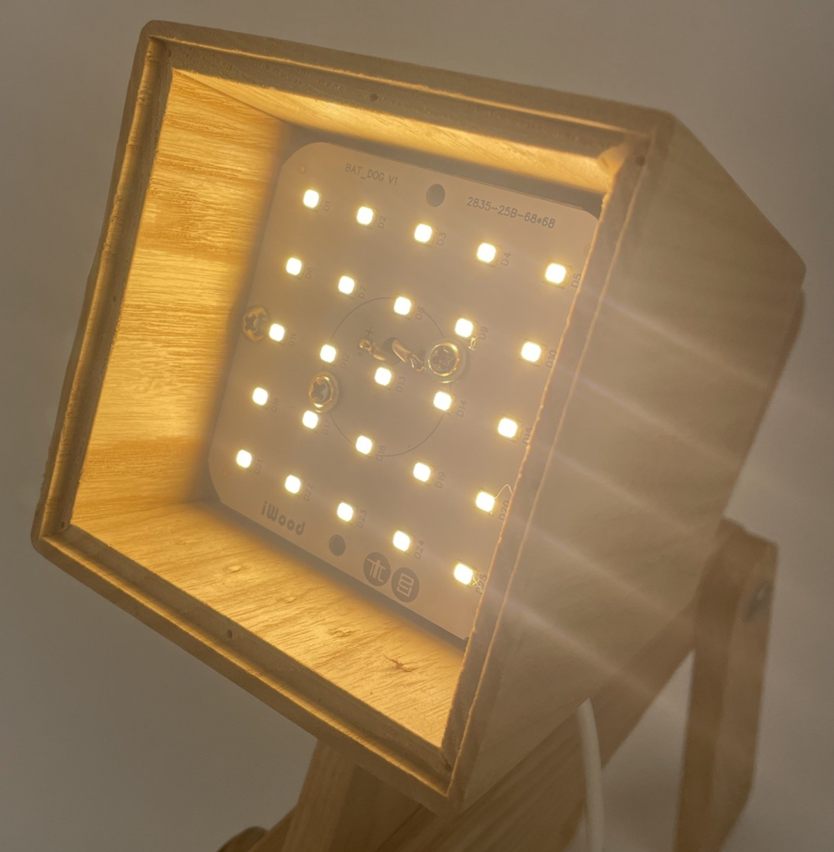 Hroome Wooden Dog LED Desk Lamp Adjustable Articulated Folding Bedside Night Lig